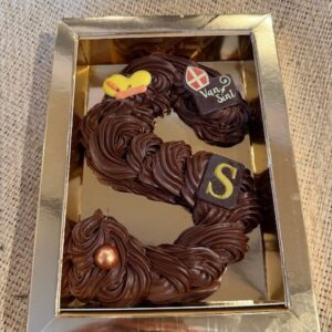 Chocoladeletter spuit groot