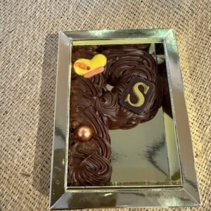 Chocoladeletter spuit klein